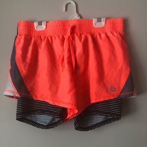 RBX Neon Athletic Shorts with Undershorts
